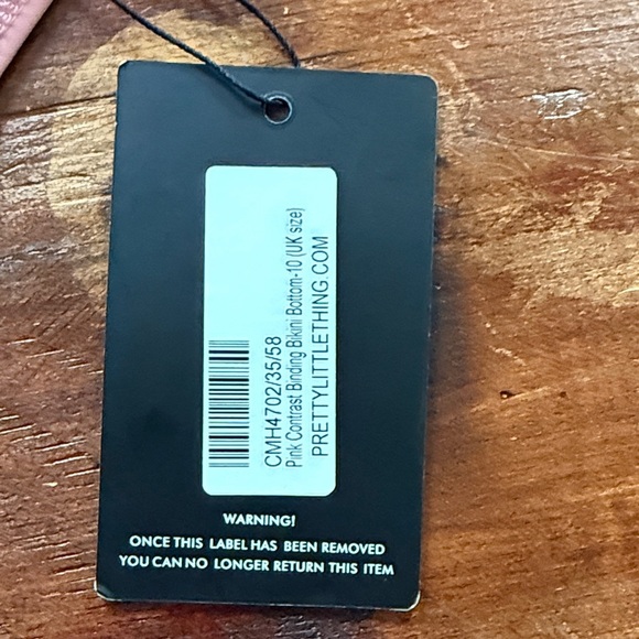 PrettyLittleThing Pink Bikini Bottoms Size 6 - Picture 4 of 4